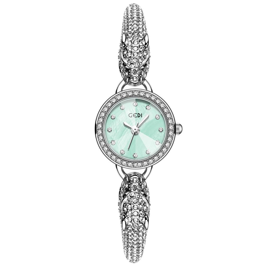 Dial Fashionable And Elegant Watch Leopard Head Bracelet Light Luxury Simple High Value Diamond Set Quartz Watch