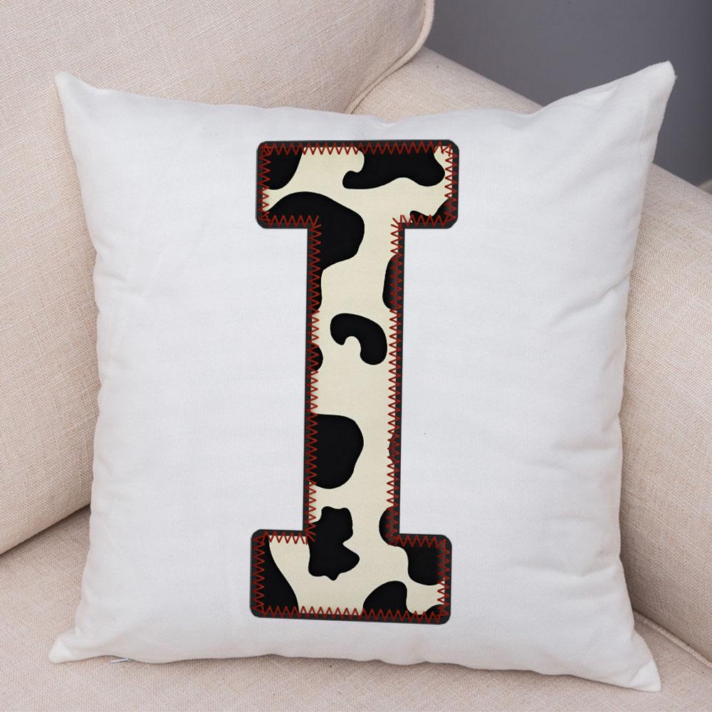

Молочный принт узор наволочка диван домашний автомобиль декор геометрический алфавит 40x40cm