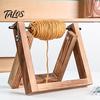 Knitting Supplies for Beginners Wooden Crochet Yarn Holder, Rotatable Portable Organizer Rack, Stable Wood Spindle Mortise And Tenon Frame Dispenser