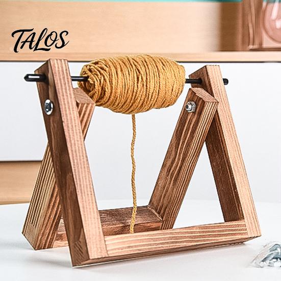 Knitting Supplies for Beginners Wooden Crochet Yarn Holder, Rotatable Portable Organizer Rack, Stable Wood Spindle Mortise And Tenon Frame Dispenser
