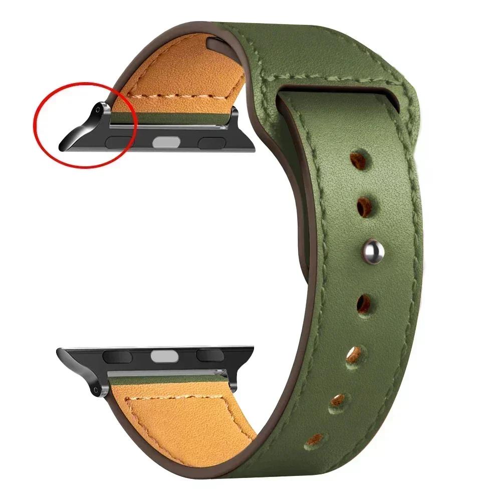 Sport Loop Leather Band For Watch Straps 41mm/45mm 42mm 46mm 40-44mm Bracelet iWatch Series 10 9 8 7 4 5 6 Se Ultra 2 49mm