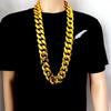 Hip-hop CCB Exaggerated Large Gold Chain Plastic Simulation Gold Necklace Personality Performance Festival Performance Props