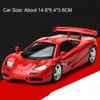 1:32 720S F1 Model Miniature Toy Sports Cars Alloy Diecast Ornament Supercars Sound Light Doors Opened Pull Back Kids Presents