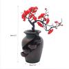 110V Flower Vase Waterfall Fountain Tabletop Indoor FengShui Water Fountain Home Room Decoration Exquisite Workmanship Resin