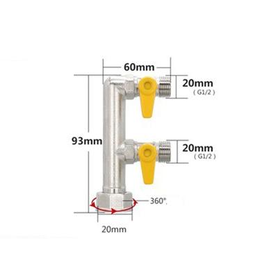 Διακόπτης 2/3 Ορειχάλκινος Εκτροπέας 1/2" Ρακόρ Σωλήνα Πάχους Υ Ειδούς Σφαιρική Βάνα Εύκολη Εγκατάσταση Αντιδιαρροϊκή Τρίοδη Βάνα Αποκοπής