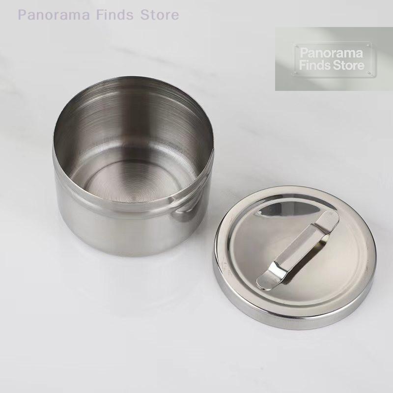1 Piece Alcohol Round Box 304 Stainless Steel Cotton Can Barrel Laboratory Instruments And Tools Storage Tank With Cover