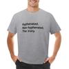 Hyphenated Nonhyphenated The Irony TShirt Anime Clothes Graphics T Shirt Mens Tall T Shirts