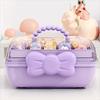 3Layer Jewelry Hair Accessories Storage Box Clear Practical Bowknot Rabbit Organizer Plastic Stackable Display Collection Case