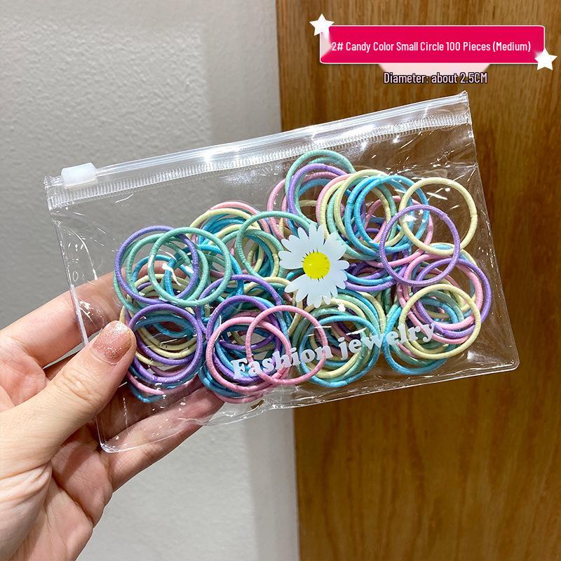 100 Pcs Child and Baby Hair Ties - Elastic, No Damage, High Elasticity Hair Bands for Small Ponytails