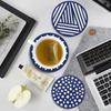 9.6cm Silicone Coasters Set for Various Cups and Mugs Nonslip Printed Pattern Cup Mat Heat Resistant Table Protectors