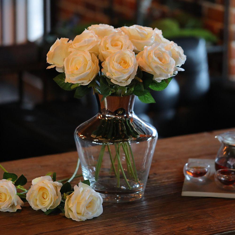 Bouquet wedding flowers Garden Crafts Silk Roses artificial roses Artificial Flowers Fake Flowers