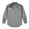 Herren Locker Beliebt Freizeit Langarm Stehkragen Pullover Hemd