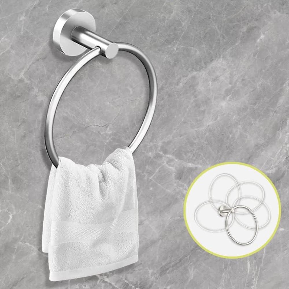 10 Piece Brushed Nickel Bathroom Accessories Set, 16 inch Brushed Nickel Bathroon Hardware Set Towel Bar Ring Toilet Paper