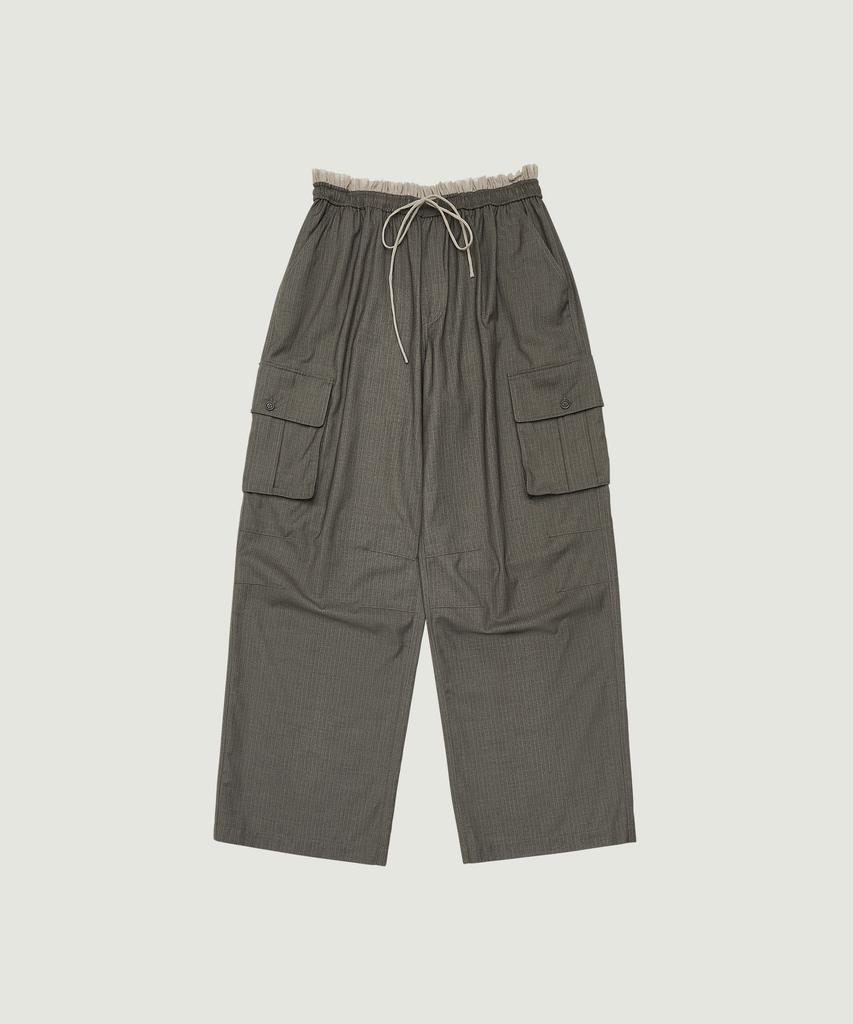 GROVE Layer Stripe Cargo Pants (Brown)