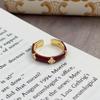 New Year'S Ankara Red Oil Drop Lucky Zir*****Pen Ring Retro Light Luxury Niche Premium Sense Index Finger Ring Female