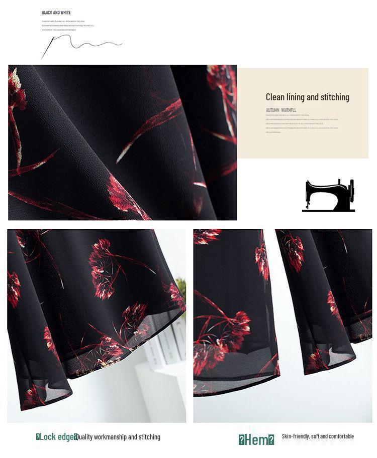 2026 Petite High Waist Floral Wide-Leg Culottes - Summer Thin Style