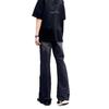 Retro Black Jeans Men's American Vibe Trendy Brand Loose Straight Pants High Street Drape Slightly Wide Leg Trousers