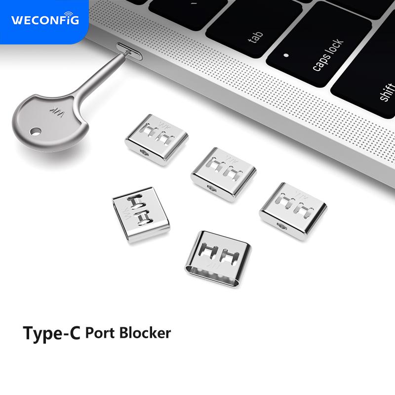 USB Type C Port Blocker, Type C Port Lock, 10pcs/pack серебряный