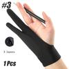1Pcs Artists Gloves Two Finger Sketch Glove Anti Smudge Drawing Gloves Paper Sketching, Monitor Painting for Left & Right Hand