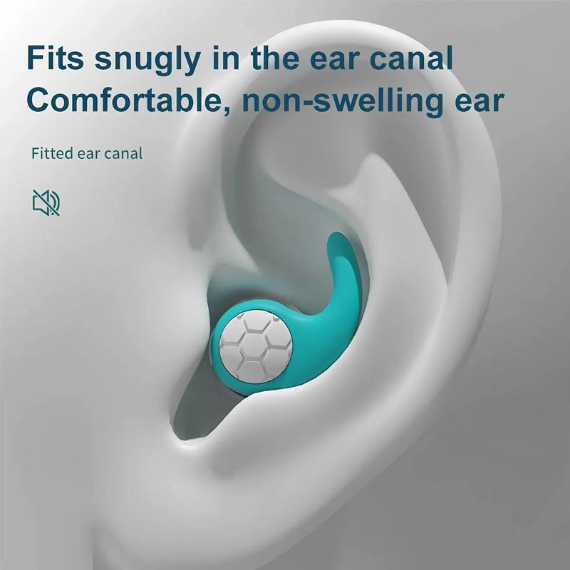 1 par de protetores auriculares de silicone macio - cancelamento de ruído, à prova d'água, ajuste confortável, para dormir, nadar, criando um ambiente silencioso
