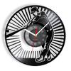 Baseball Player Silhouette Wall Art Clock Softball Vintage Vinyl Record Wall Clock Softball Club Sports Room Decor Baseball Gift