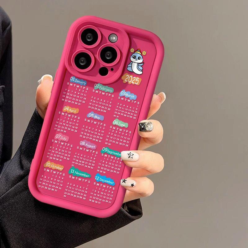 Applicable to iPhone17 mobile phone case Apple 17promax new 2026 white character Year of the Snake calendar 13/12 factory x