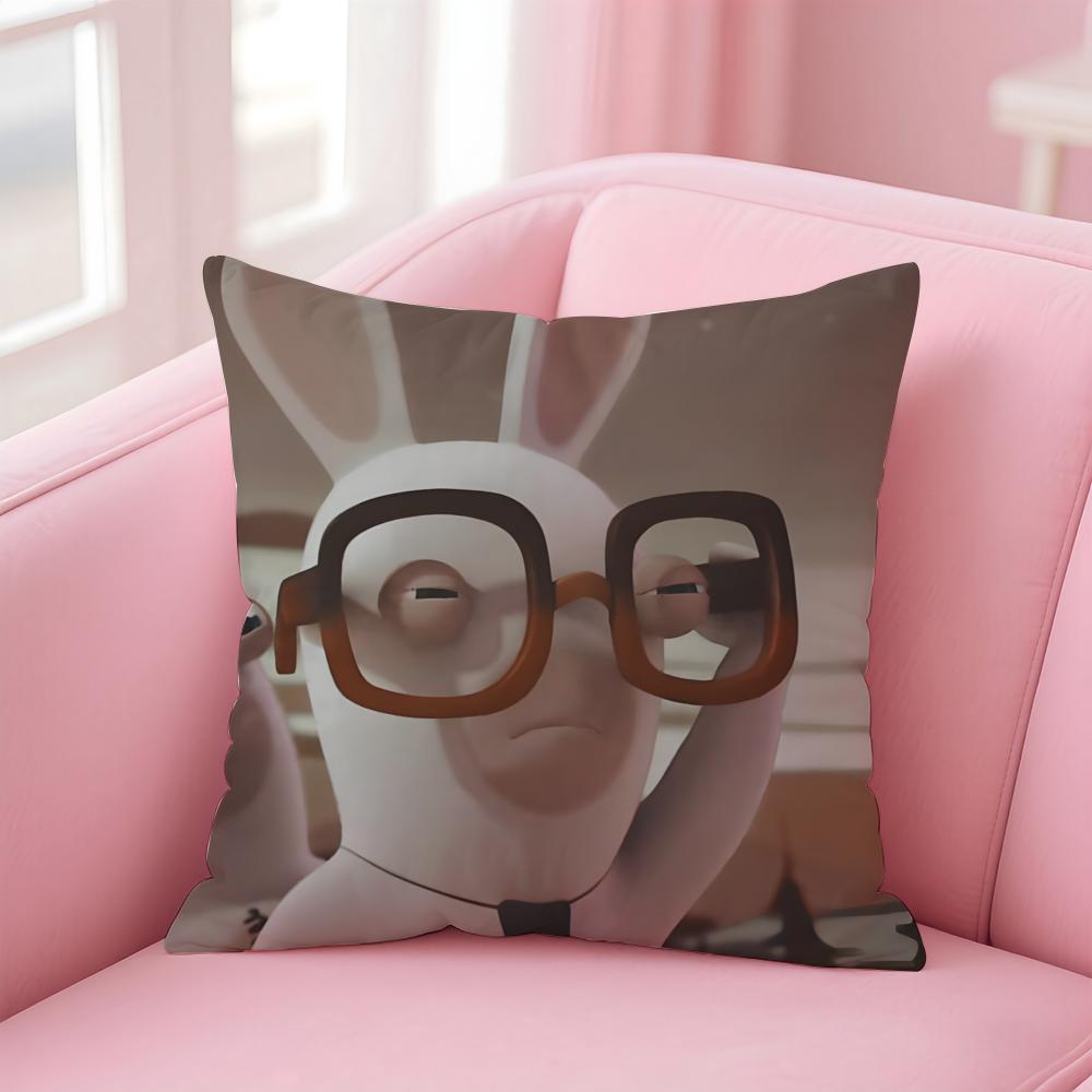 R-Rabbids I-Invasion Cushion Cover Home & Car Multi-Scene Pillow Cover - Reversible, Soft & Durable for Daily Use