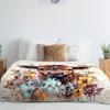 Highland Cow Floral Print Throw Blanket Soft Flannel Warm Blanket Watercolor Animal Blanket for Sofa Bed Home Gift