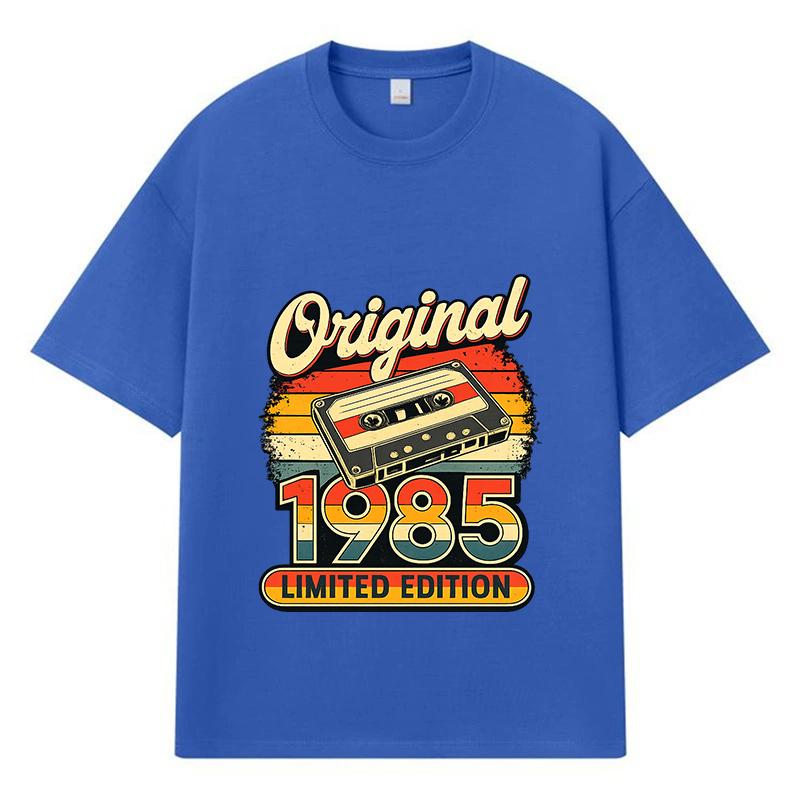 1985 Original Limited Edition Printed Graphic Summer Men T-shirt Casual Oversized 100% Cotton Y2k Harajuku Streetwear