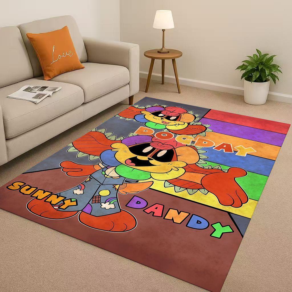 Klassische Cartoon S-Lachende C-Kreaturen Craftycorn Catnap Wohnzimmer Rutschfeste Teppichmatte Teppich für Schlafzimmer Sofa, Heimdekoration Fußmatte