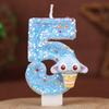 Numbers Birthday Candles Cake Party Handmade Numbers Candles Blue