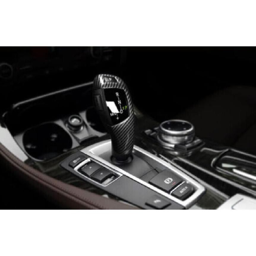 Carbon Fiber Gear Shift Knob Shifter Lever Trim 1PCS For BMW X3 F25 X4 2011-2017