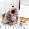 Frosted Bunny Plush Keychain 15cm Soft Faux Rabbit Fur Pendant for Bags Keys Cute Standing Stuffed Animal Adorable Birthday Gift for Girls Rabbit