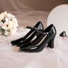 Fashion 2024 Summer New Fashion Round Head Leather Solid Color Light Mouth Mary Jane Women's Shoes Comfortable Single Shoes for Women