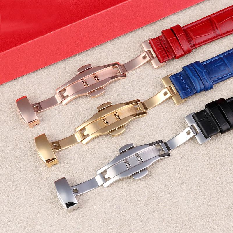 Watchband Rossini Cowhide Leather For 516752 616764 517784 5758g Notch Watch Chain Strap Red Bracelet Men Women 14mm 16mm 18mm