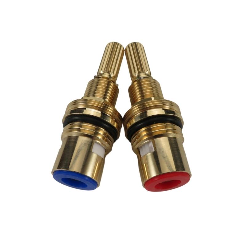 Ceramic Tap Valves Drips Resistant Faucet Valves Replacement Hot And Cold Water Spool Metal Ceramic Stem Disc Cartridges