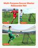 VEVOR Soccer Rebounder Rebound Net, Kick-Back 34"x34", Portable Football Training Gifts, Fully Adjustable Angles Goal Net