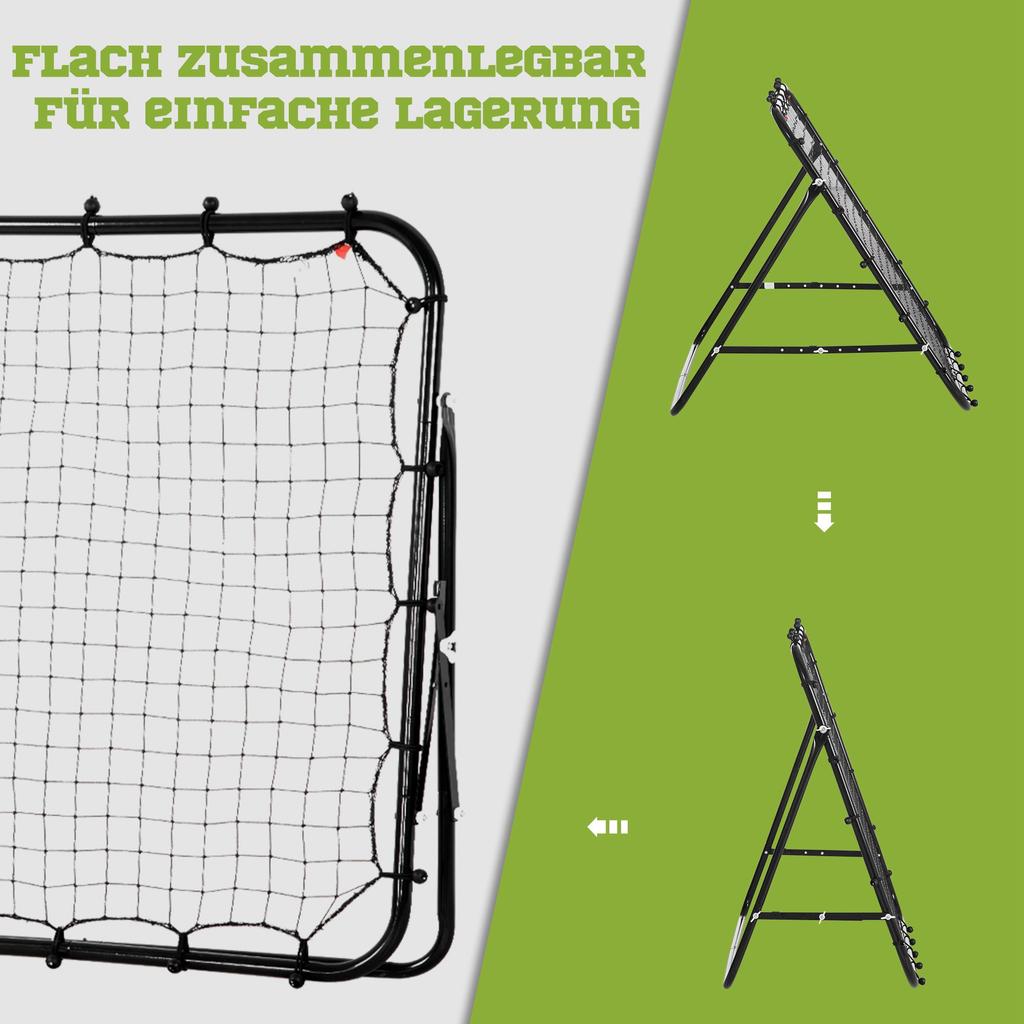 Rebounder Net, Practise Kickback Goal, for Teens, Adults Training - Black