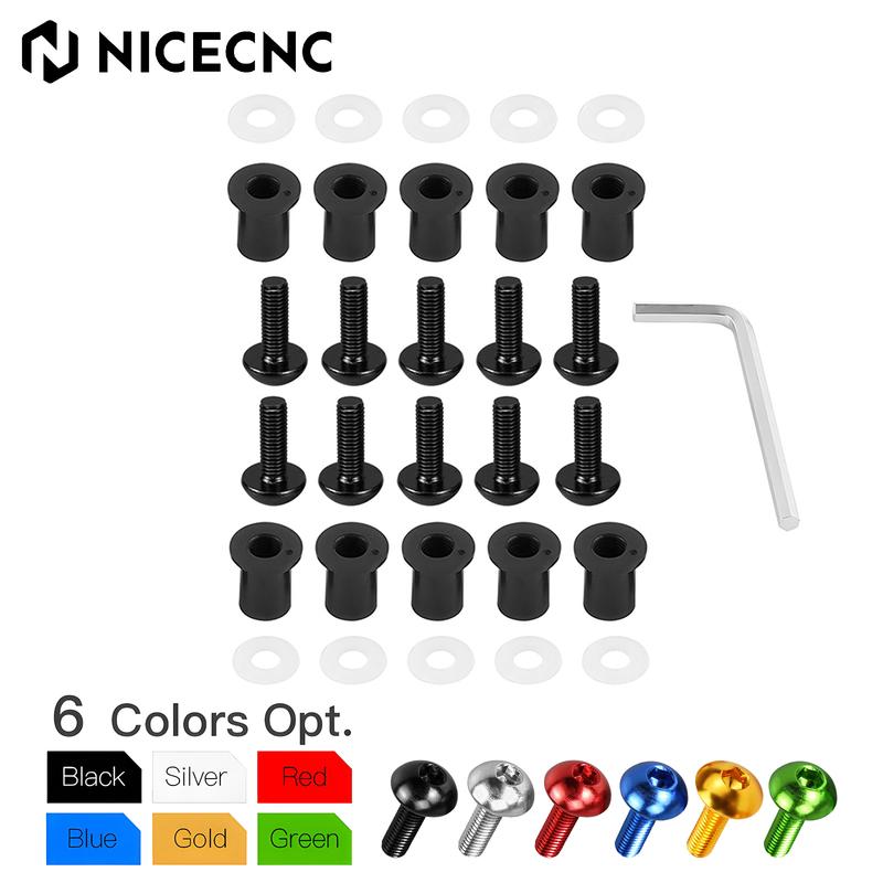 10PCS M5 Windshield Windscreen Fasteners Screws Bolts Nut Kit For Yamaha KTM Honda BMW Suzuki Kawasaki Ducati Aprilia Triumph