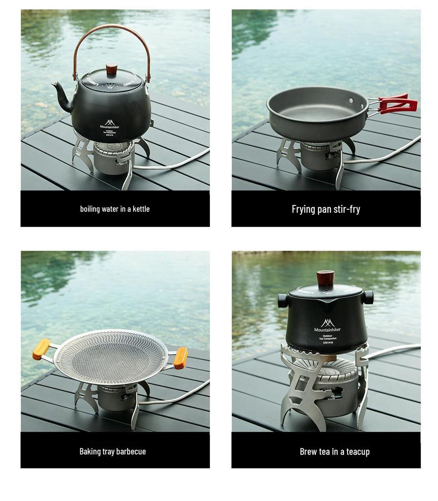Mountain Guest Portable Folding Gas Stove - Multi-purpose Outdoor Cooker for Camping
