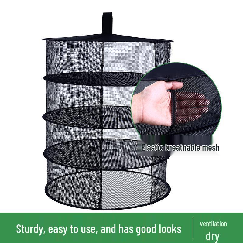 4-Layer Herb & Fish Drying Rack: Eco-Friendly Net for Dried Goods & Gardening Supplies