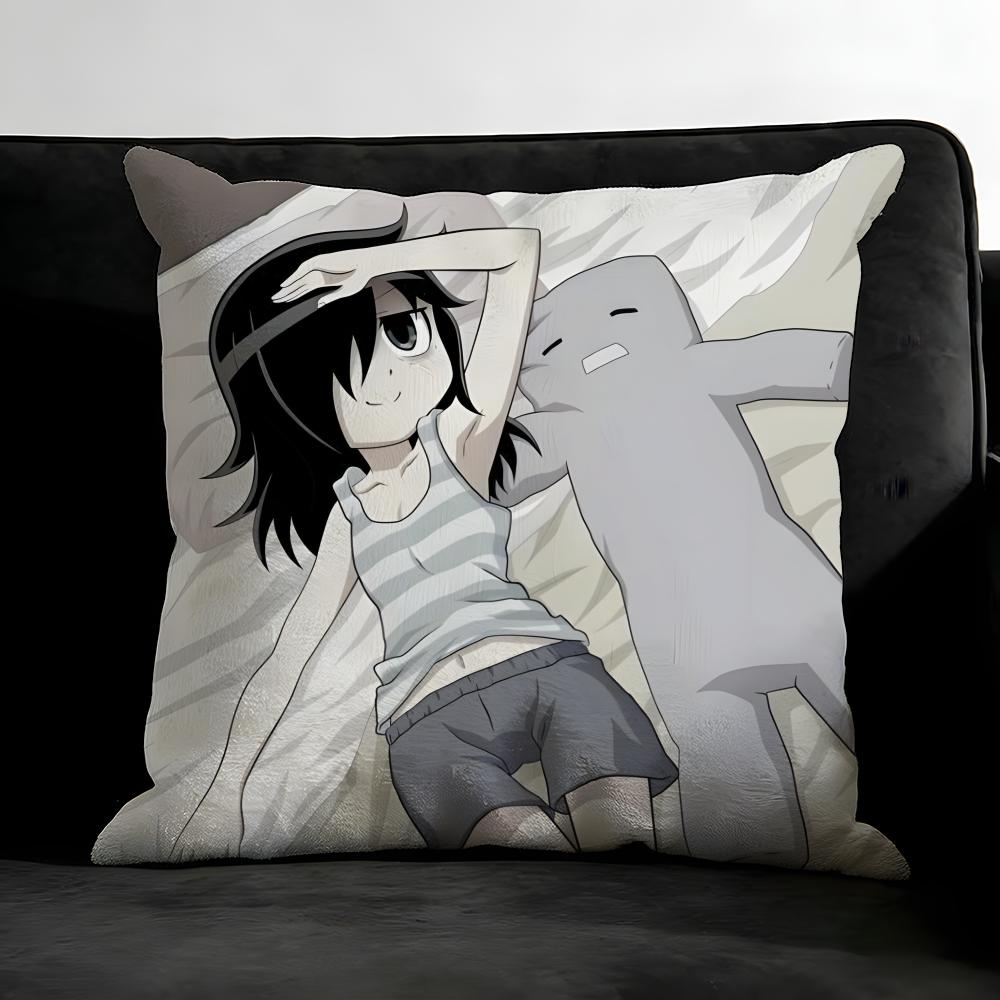 K-Kuroki Tomokoo Anime Cushion Cover Pillowcase Ultra Soft Skin Friendly Fabric Cloud Like Comfort & Concealed Zipper