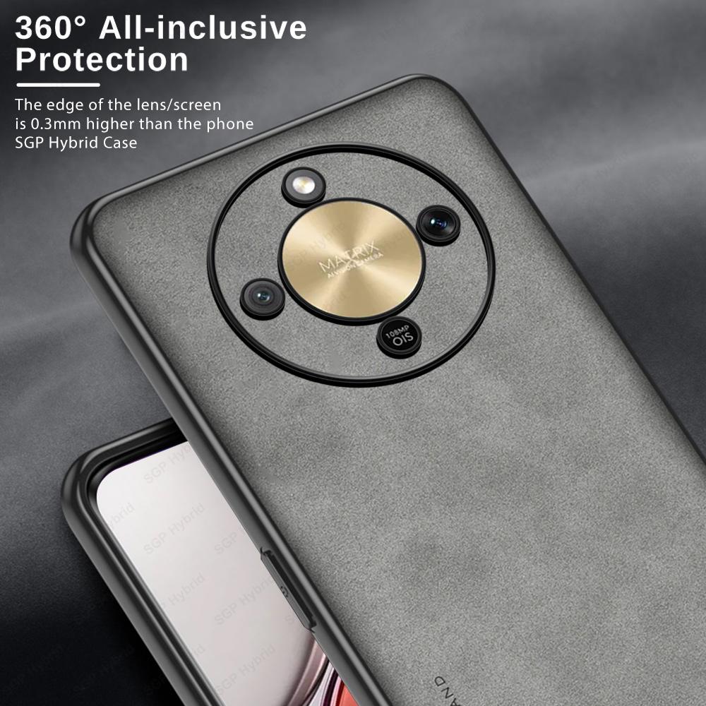 Luxury Sheepskin Leather Case For Honor X9d Magic8 Lite HonorX9d Magic8Lite 8Lite 5G Silicone Protection Back Cover Coque Fundas