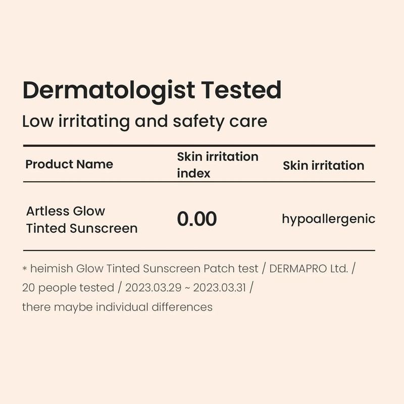 Heimish Artless Glow Tinted Sunscreen