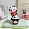 Adorable Round Panda Plush Keychain - Perfect Gift or Bag Charm