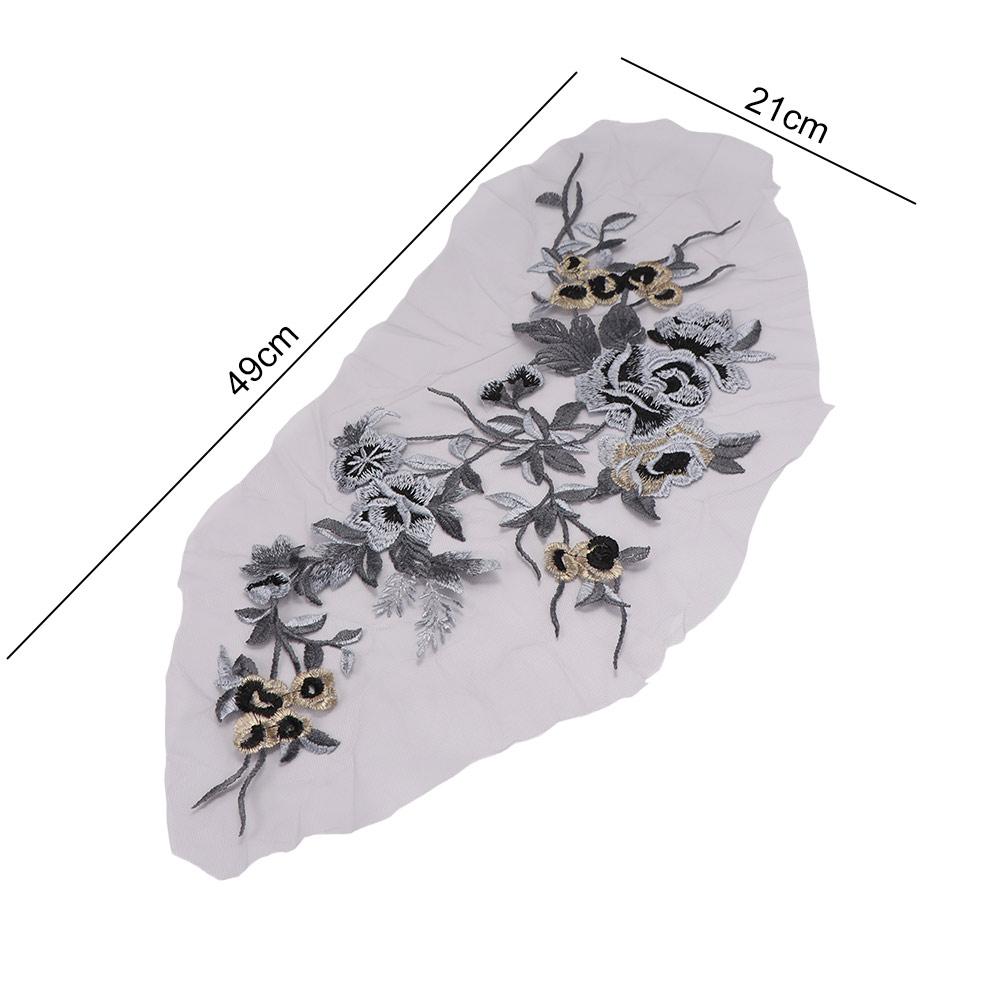 Elegant Clothing Applique Lace Fabric Clothes Patches Flower Embroidered Patches  Sewing