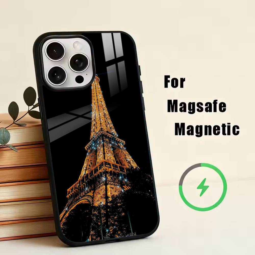 The Eiffel Tower, France Phone Case For iPhone17,16,15,14,13,12,11 Plus,Pro Magnetic with Magsafe Wireless Charging