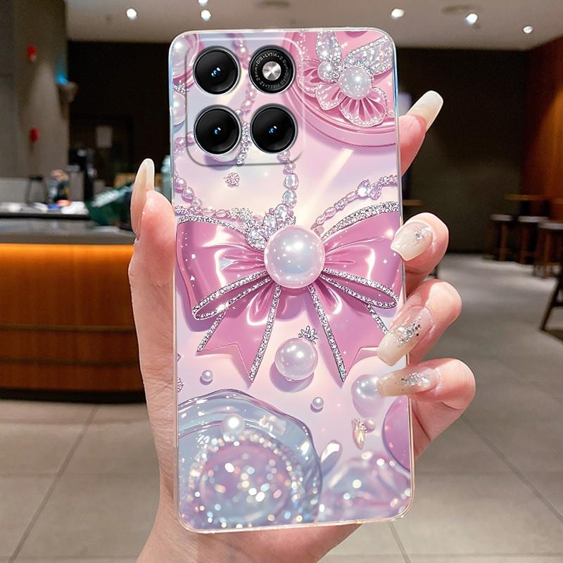 Etui Na Motorola Edge 70 Fusion Przezroczyste Luksusowe Modne Motyl Kwiaty Miękki TPU Silikonowy Pokrowiec Na Telefon dla Edge70 Fusion Zderzak