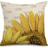 Summer Sunflower Pillow Case Linen Print Sun Flower Home Sofa Pillow Plant Flower Pillow