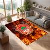 Southampton Football Print Crystal Velvet Rug, Comfortable Water Absorbent Non Slip Indoor Floor Carpet